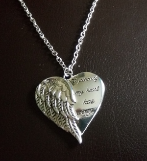 A Piece of My Heart Has Wings Necklace