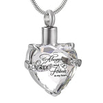 Beautiful Crystal Heart Cremation Necklace for Ashes