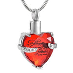 Beautiful Crystal Heart Cremation Necklace for Ashes