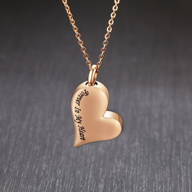 Forever In My Heart Cremation  Urn  Necklace
