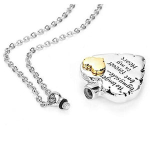 No Longer by My Side But Forever in My Heart Cremation Ashes Urn Pendant Necklace
