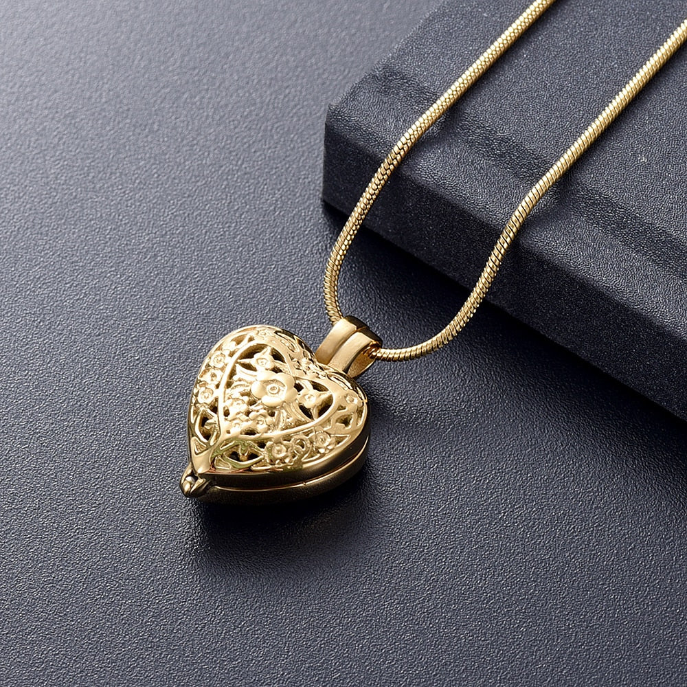 Personalized 316L Stainless Steel Heart Cremation Urn Pendant Small Gold  Keepsake Heart Pendant Necklace For Ashes From Weikuijewelry, $3.31 |  DHgate.Com