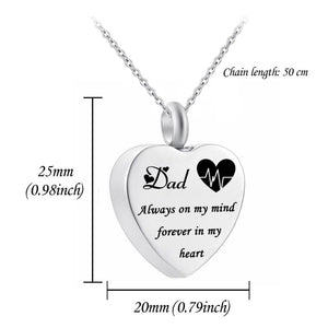 Memorial Ashes Heart Pendant