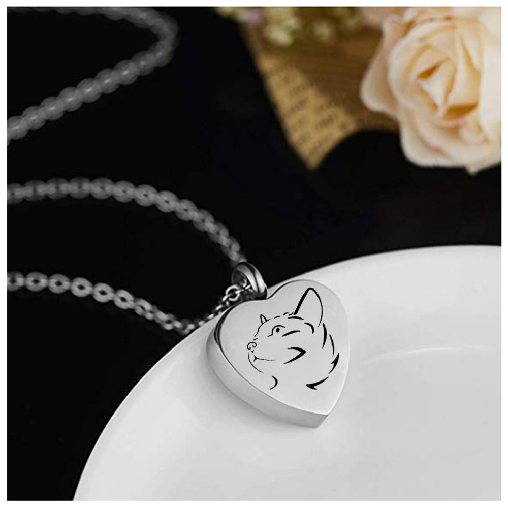 Stainless Steel Memorial Heart Pendant For Cat  or Dog