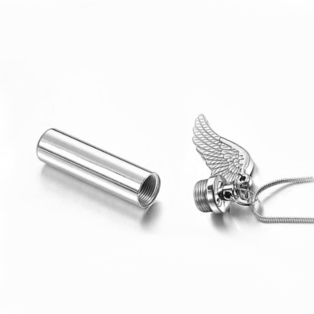 Angel Wing Cremation Urn Necklace