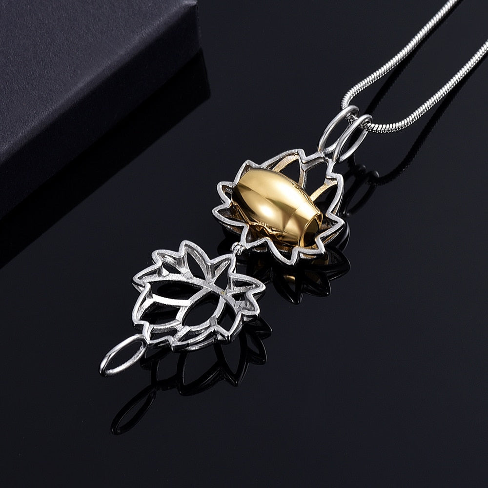 Lotus Flower Keepsake Pendant