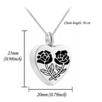 Heart Shaped Memorial Urns Necklace