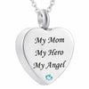 Heart Memorial Urn Necklace with Birthstone