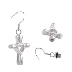 Simple Cross Cremation Earrings