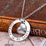 Forever In My Heart Circle Pendant Necklace