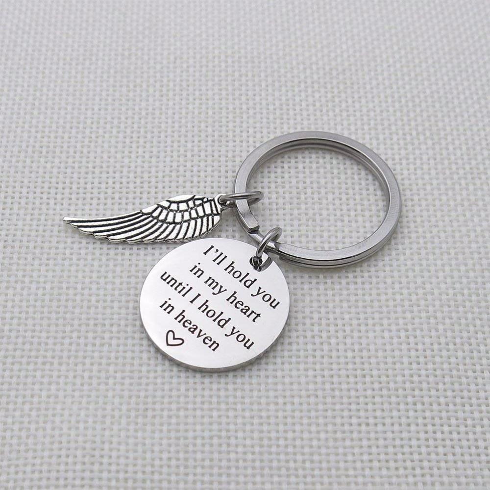 I Will Hold You In Heart Until In Heaven Memorial Key Chain