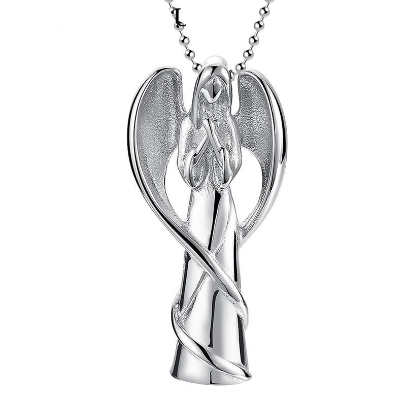 Angel Wing Stainless Steel  Urn Necklace